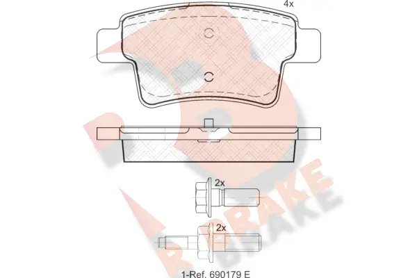 Brake Pad Set, disc brake (RB1853)