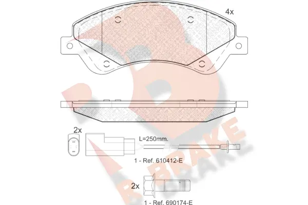 Brake Pad Set, disc brake (RB1792)