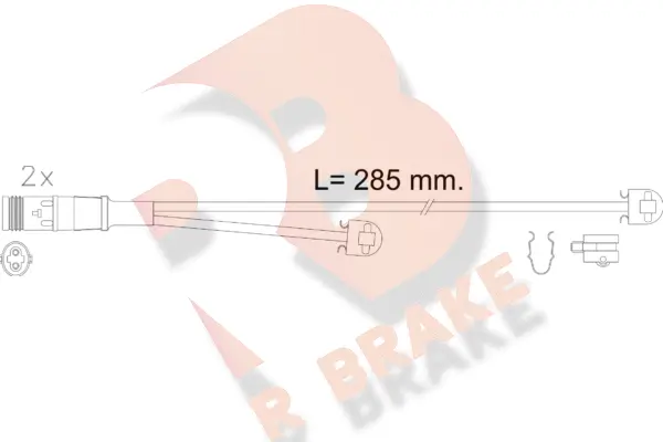 Warning Contact, brake pad wear (610614RB)