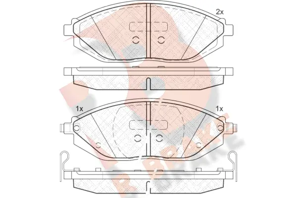 Brake Pad Set, disc brake (RB2023)