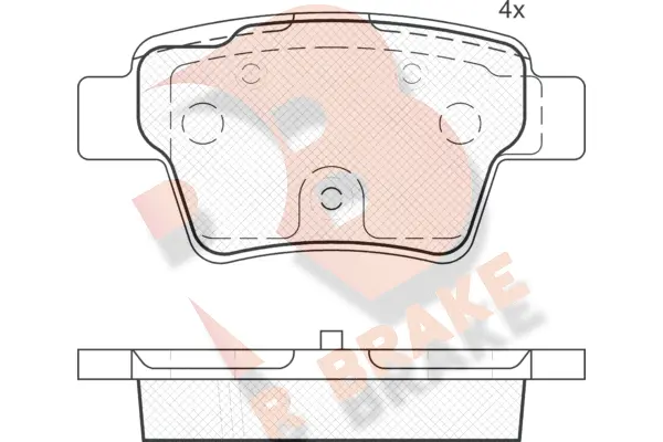 Brake Pad Set, disc brake (RB1765)