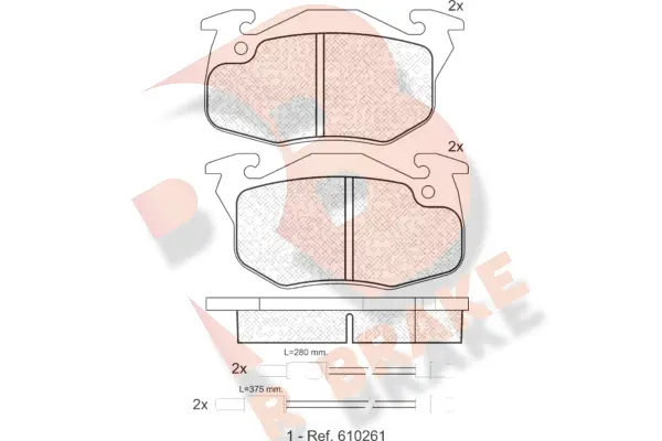 Brake Pad Set, disc brake (RB0864)