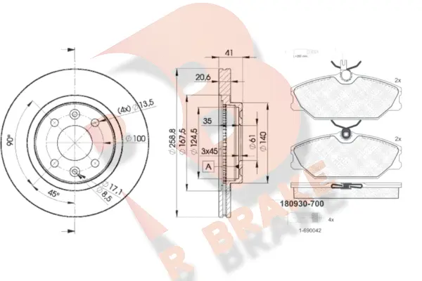 Brake Kit, disc brake (3R09303550)