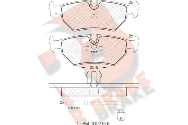 Brake Pad Set, disc brake (RB1087)