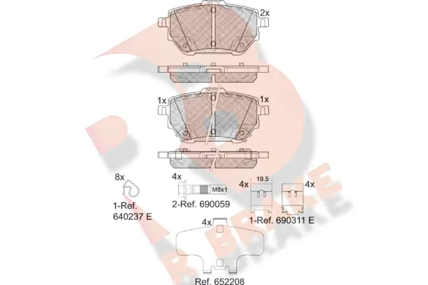 Brake Pad Set, disc brake (RB2398)