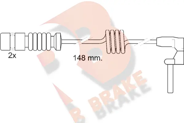 Warning Contact, brake pad wear (610398RB)