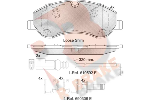 Brake Pad Set, disc brake (RB2119)