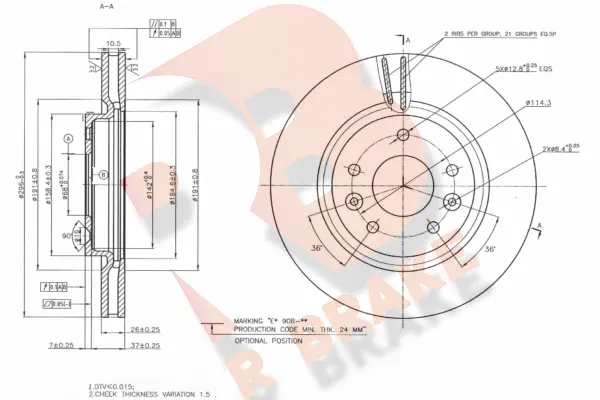 Brake Disc (78RBD22089)