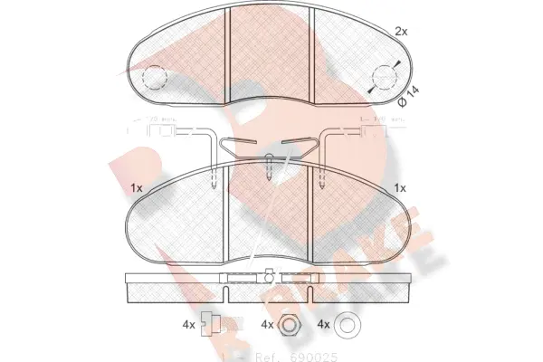 Brake Pad Set, disc brake (RB0994)