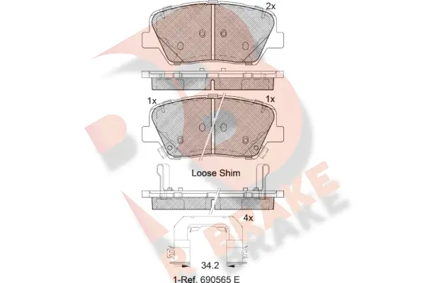 Brake Pad Set, disc brake (RB2147-203)