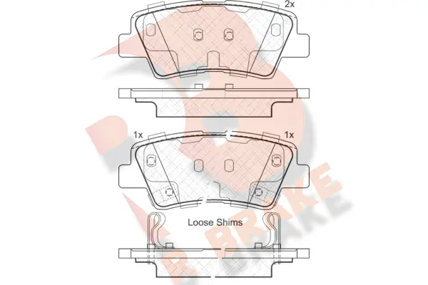 Brake Pad Set, disc brake (RB1976)