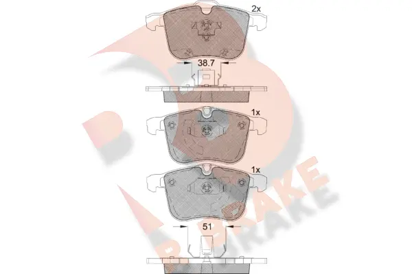 Brake Pad Set, disc brake (RB1681)