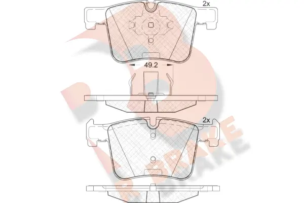 Brake Pad Set, disc brake (RB2020)