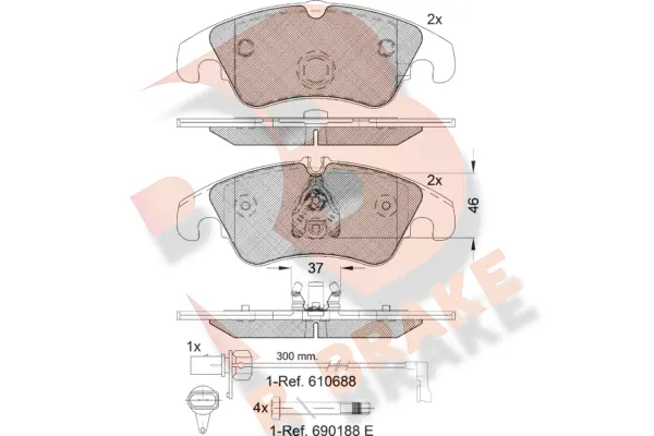 Brake Pad Set, disc brake (RB1862-202)