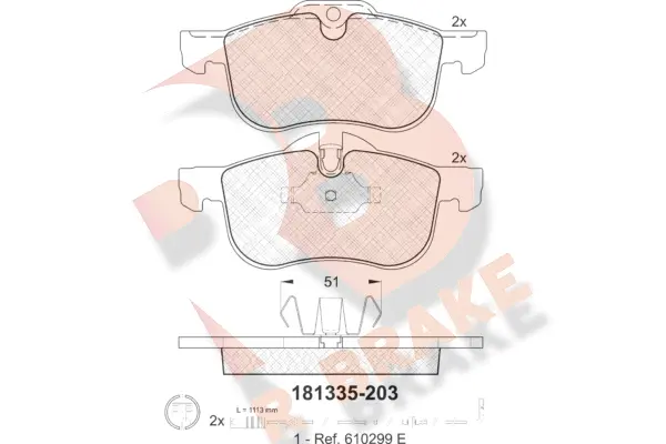 Brake Pad Set, disc brake (RB1335)