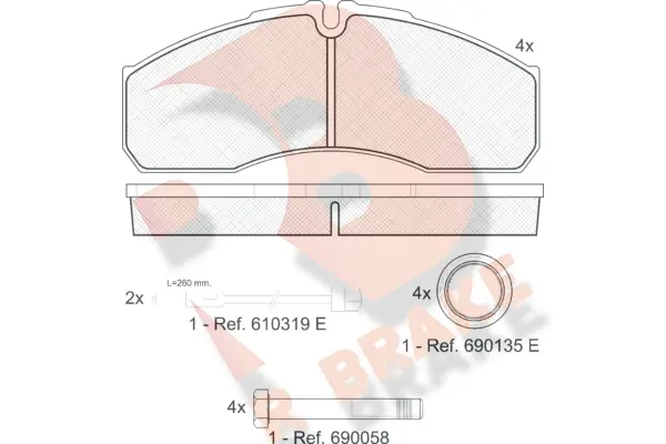 Brake Pad Set, disc brake (RB1499)