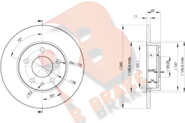 Brake Disc (78RBD21437)