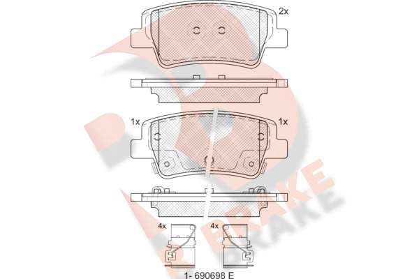 Brake Pad Set, disc brake (RB2471)