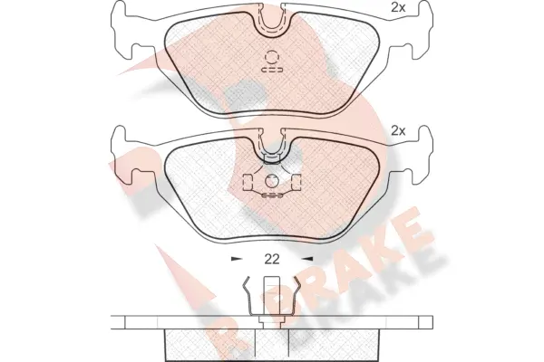 Brake Pad Set, disc brake (RB1174)