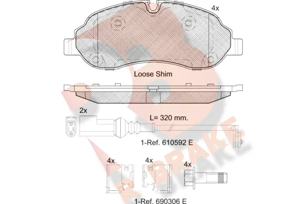 Brake Pad Set, disc brake (RB2217)