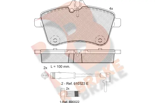 Brake Pad Set, disc brake (RB1677-700)