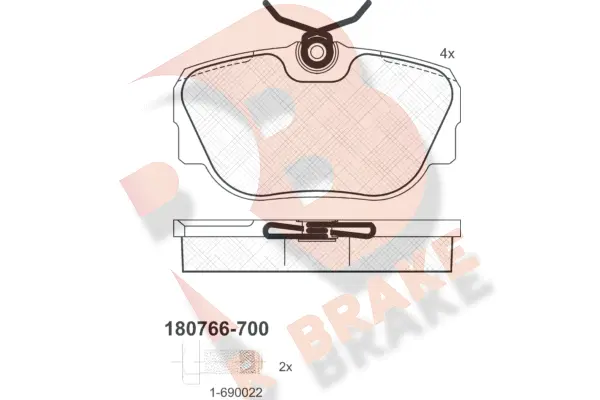 Brake Pad Set, disc brake (RB0766-700)