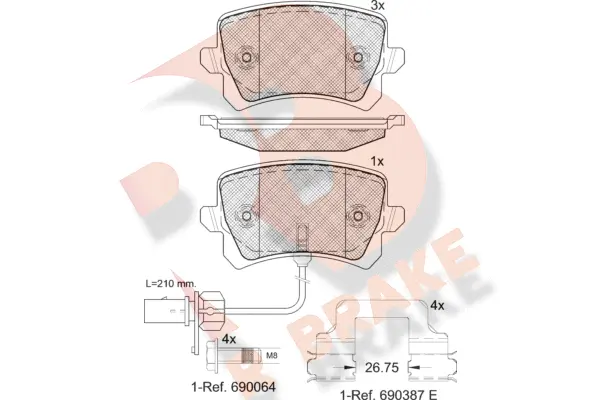 Brake Pad Set, disc brake (RB1857-203)
