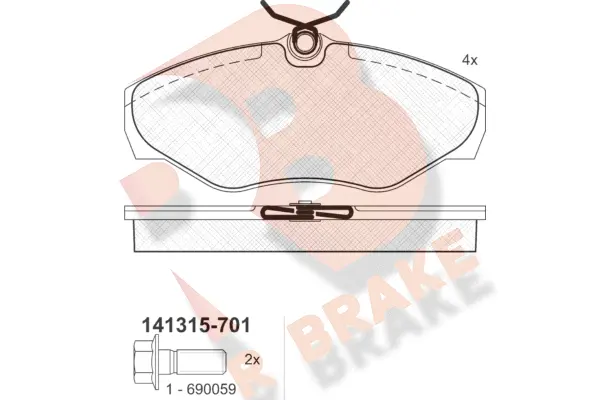 Brake Pad Set, disc brake (RB1315-701)