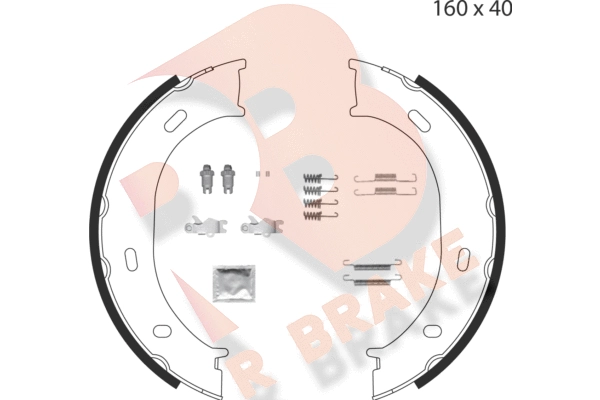 Brake Shoe Set, parking brake (79RBPB4007)