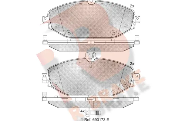 Brake Pad Set, disc brake (RB2213)