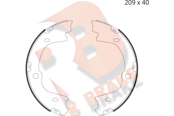 Brake Shoe Set, parking brake (79RBPB4051)