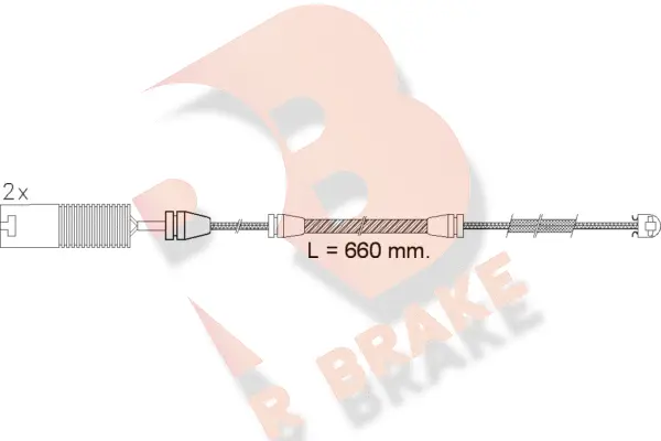 Warning Contact, brake pad wear (610497RB)