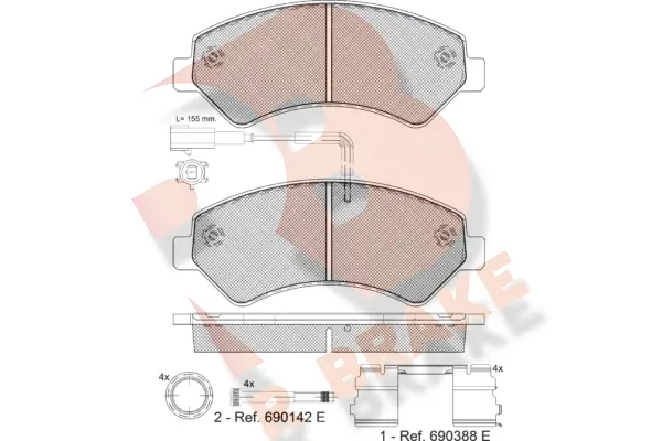Brake Pad Set, disc brake (RB1836-201)