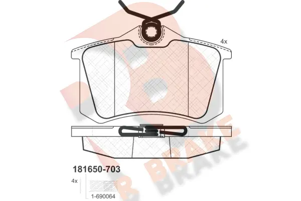 Brake Pad Set, disc brake (RB1650-703)