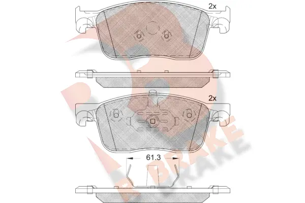 Brake Pad Set, disc brake (RB2297)