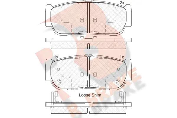 Brake Pad Set, disc brake (RB2151)