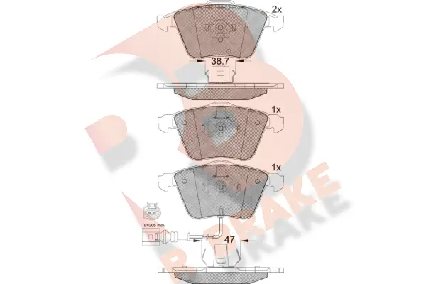 Brake Pad Set, disc brake (RB1653)