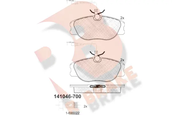 Brake Pad Set, disc brake (RB1046-700)