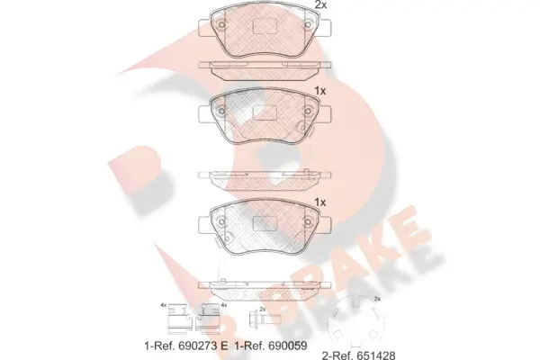 Brake Pad Set, disc brake (RB1810-203)