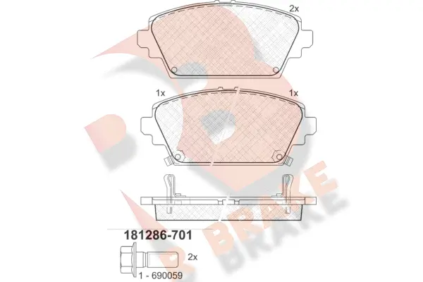 Brake Pad Set, disc brake (RB1286-701)