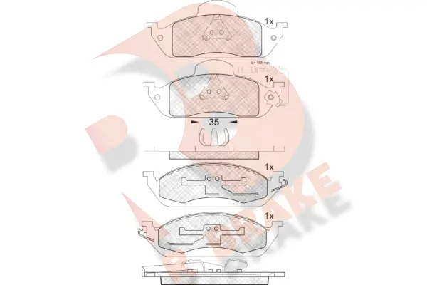 Brake Pad Set, disc brake (RB1276)