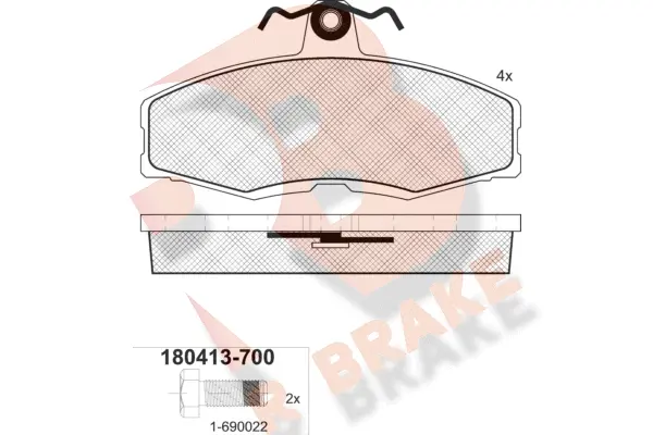 Brake Pad Set, disc brake (RB0413-700)