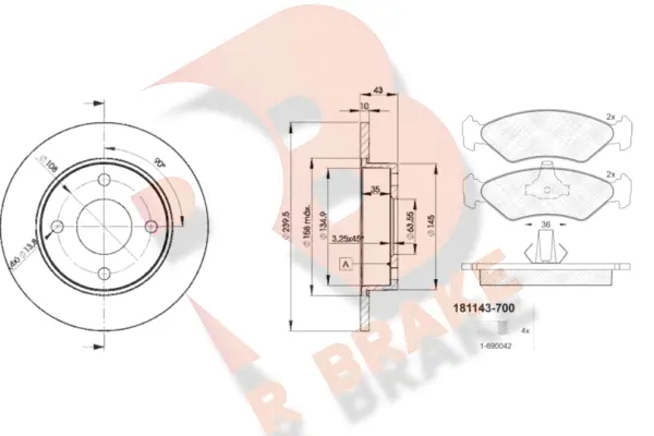 Brake Kit, disc brake (3R11431063)