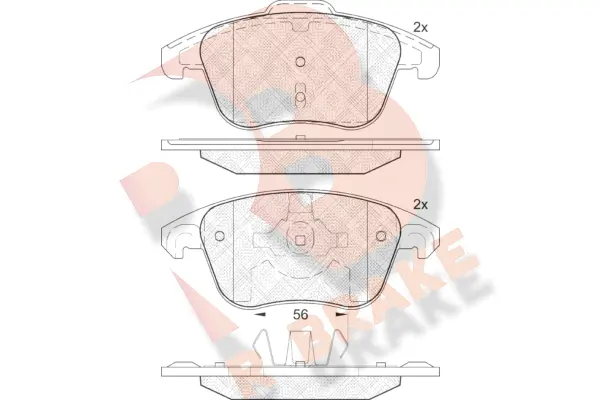 Brake Pad Set, disc brake (RB1866)