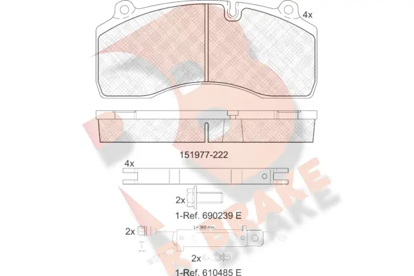 Brake Pad Set, disc brake (RB1977-222)