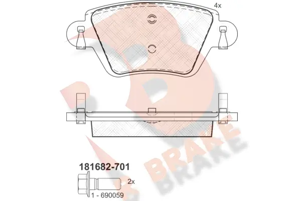 Brake Pad Set, disc brake (RB1682-701)