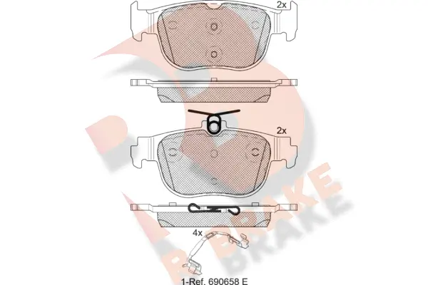 Brake Pad Set, disc brake (RB2408)