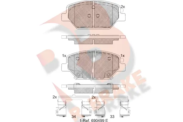 Brake Pad Set, disc brake (RB2317)