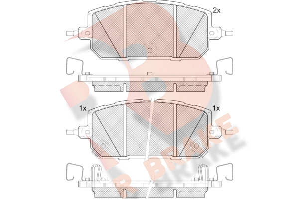 Brake Pad Set, disc brake (RB2433)