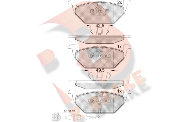 Brake Pad Set, disc brake (RB1349-071)